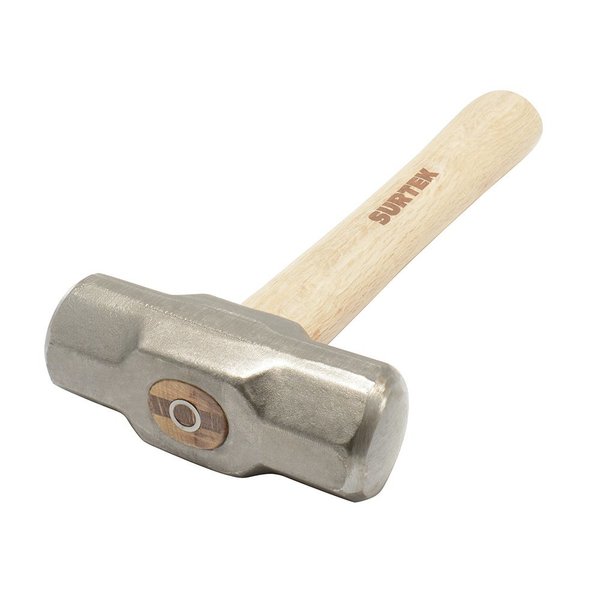 Surtek Octagonal 3Pound Steel Hammer, Wood Handle MARR3